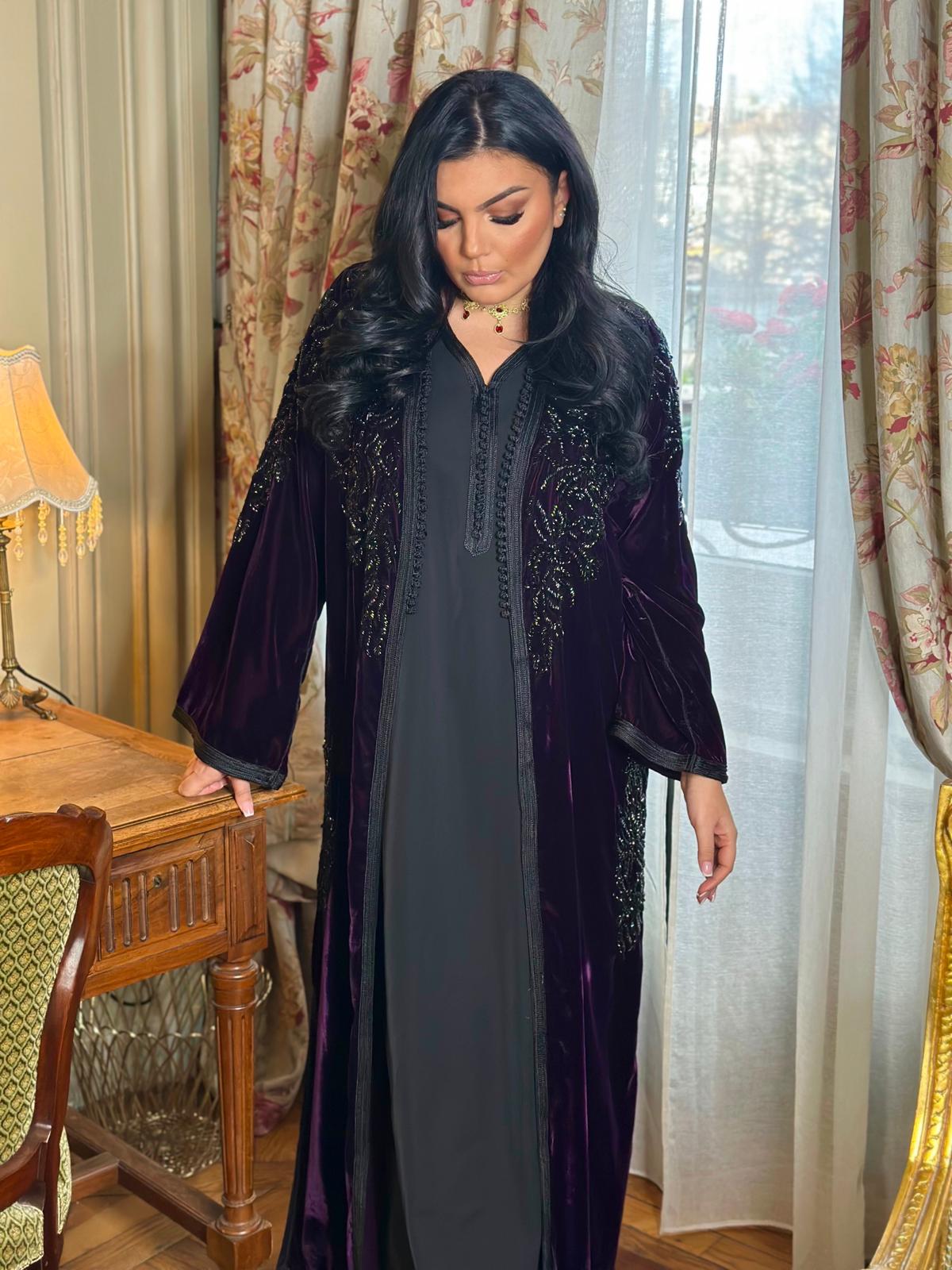 Location - Caftan “NOOR” – Pourpre Impérial