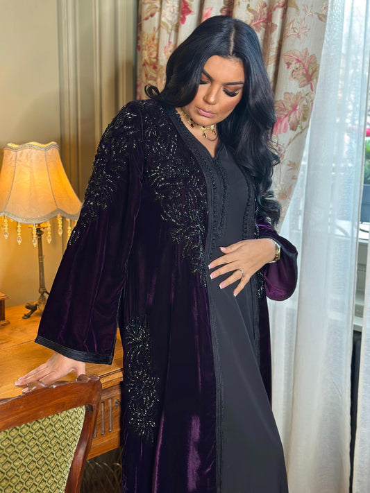 Location - Caftan “NOOR” – Pourpre Impérial