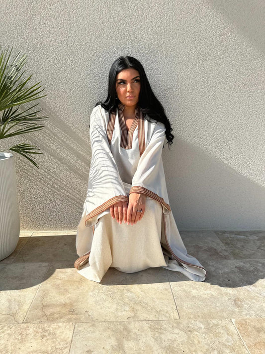 Vente Abaya Élégance Ivoire