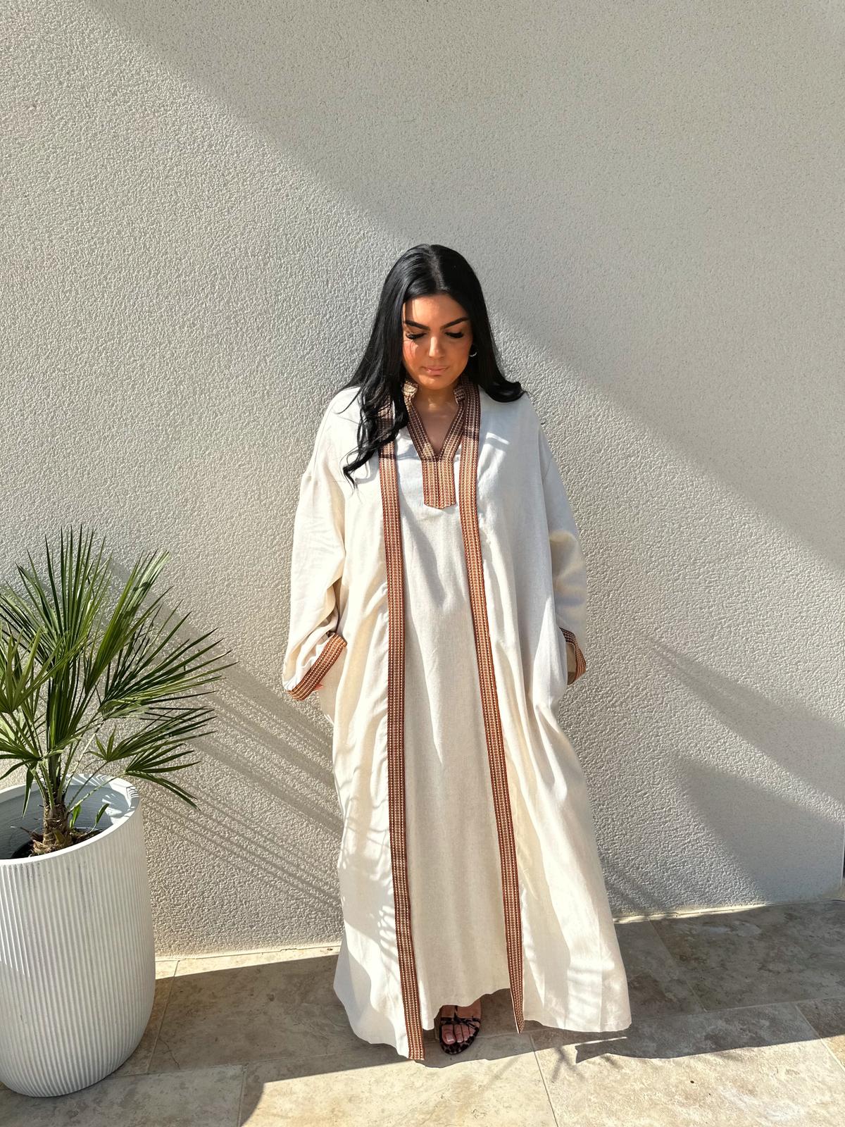 Vente Abaya Élégance Ivoire