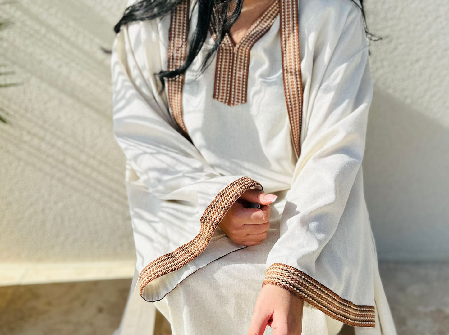 Vente Abaya Élégance Ivoire