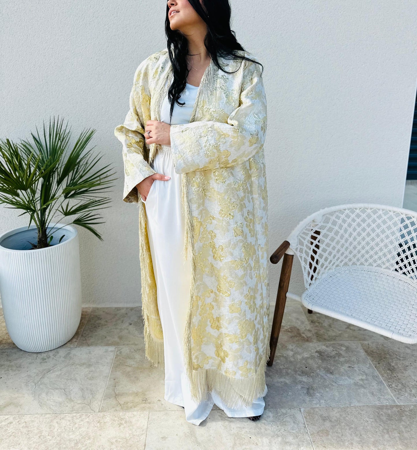 Vente Kimono Prestige – Blanc &amp; Doré