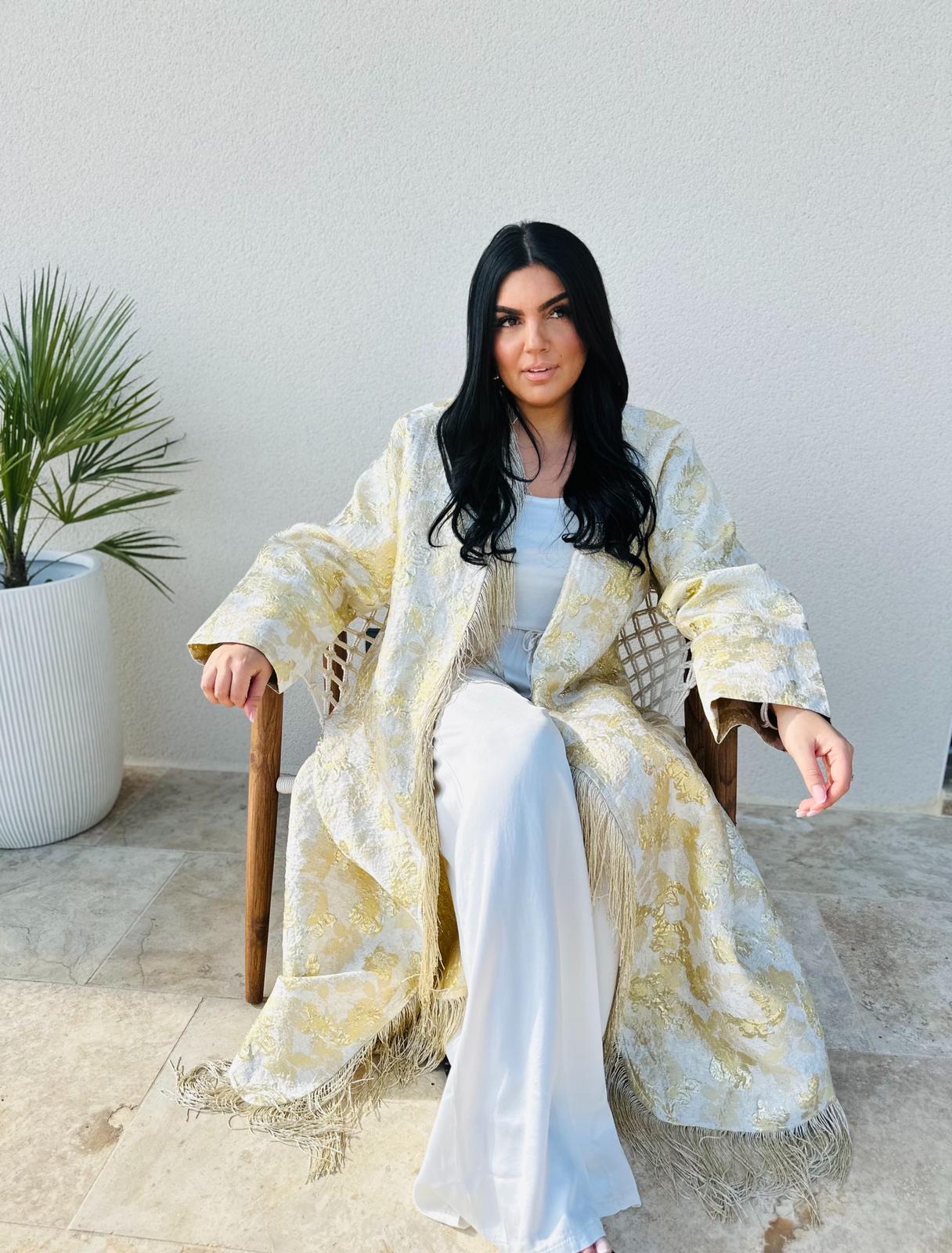 Vente Kimono Prestige – Blanc &amp; Doré