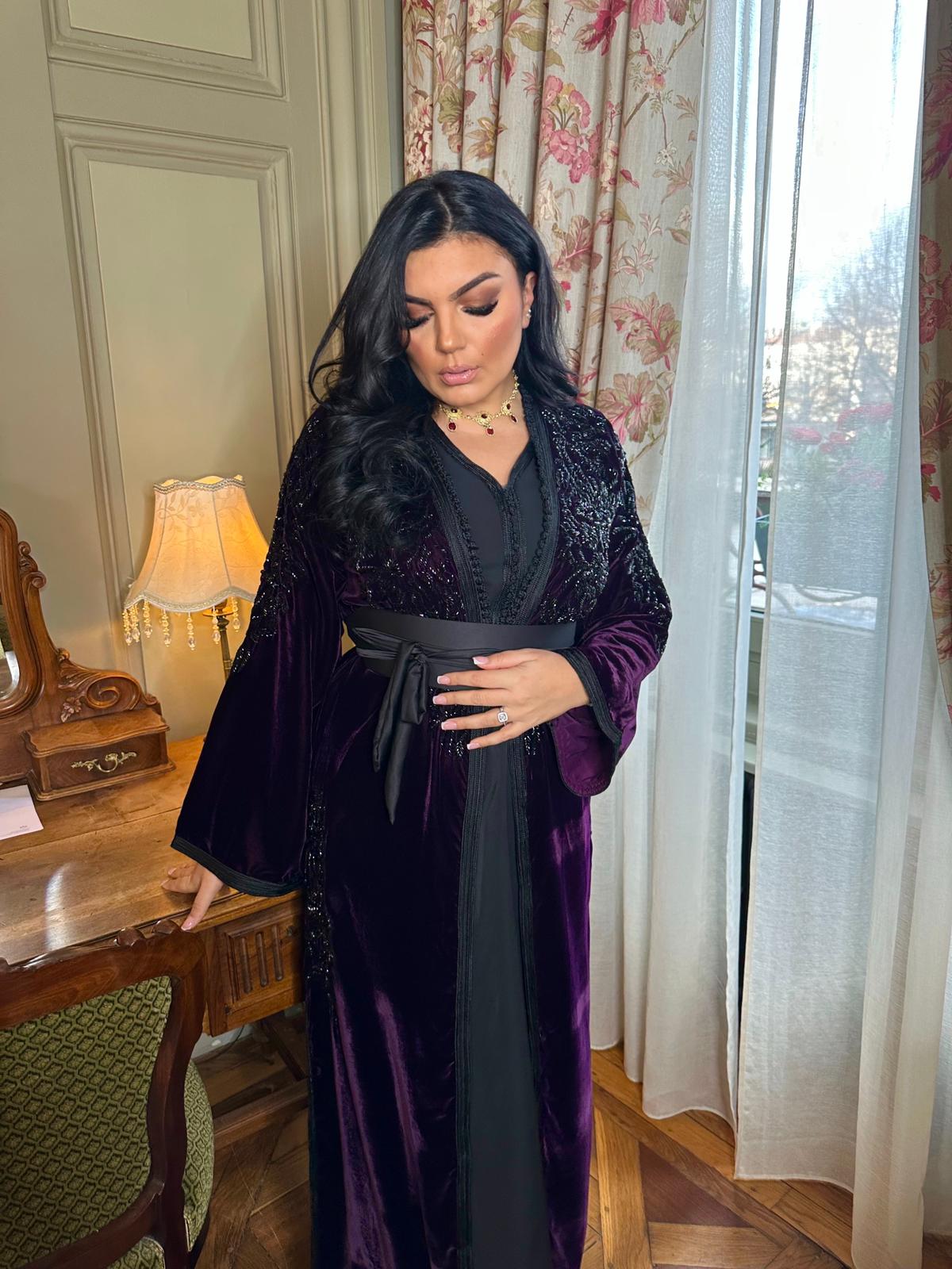 Location - Caftan “NOOR” – Pourpre Impérial