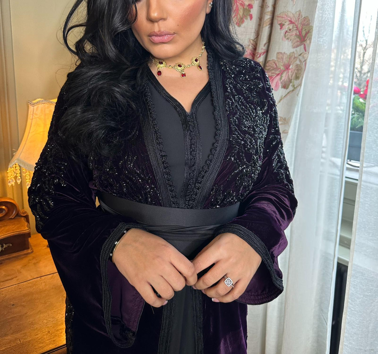 Location - Caftan “NOOR” – Pourpre Impérial